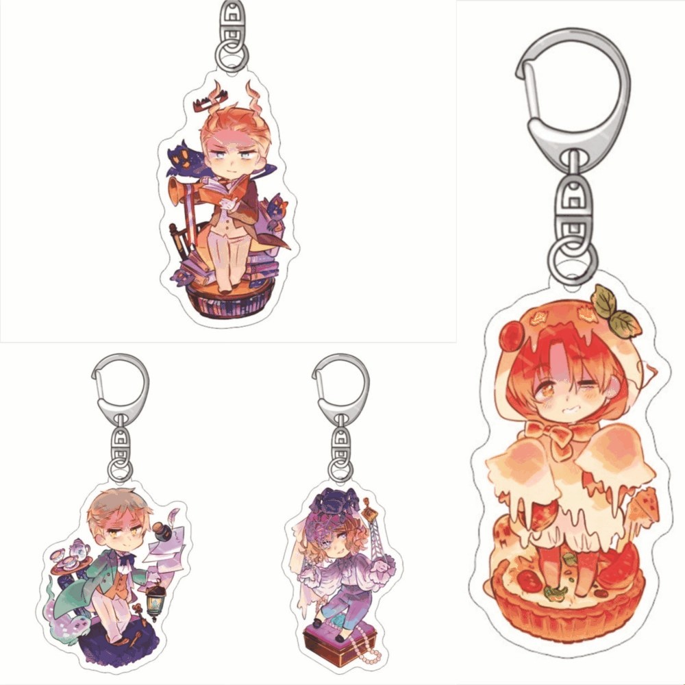 6cm APH Anime Hetalia Axis Powers Acrylic GAME Keychain Figure Model Keyring Plate Cosplay Toy for G