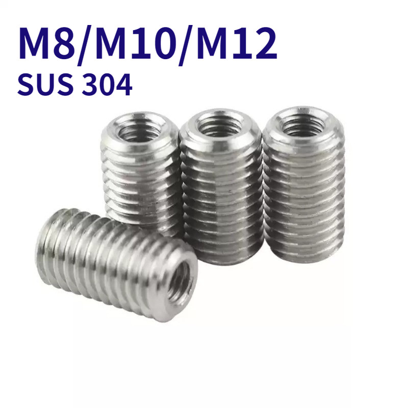 Ren cấy ốc ，Quy lô cấy chân ren các loại inox 304 ，nối ren trong ren ngoài   M8 / M10 / M12 【WJX-G1】