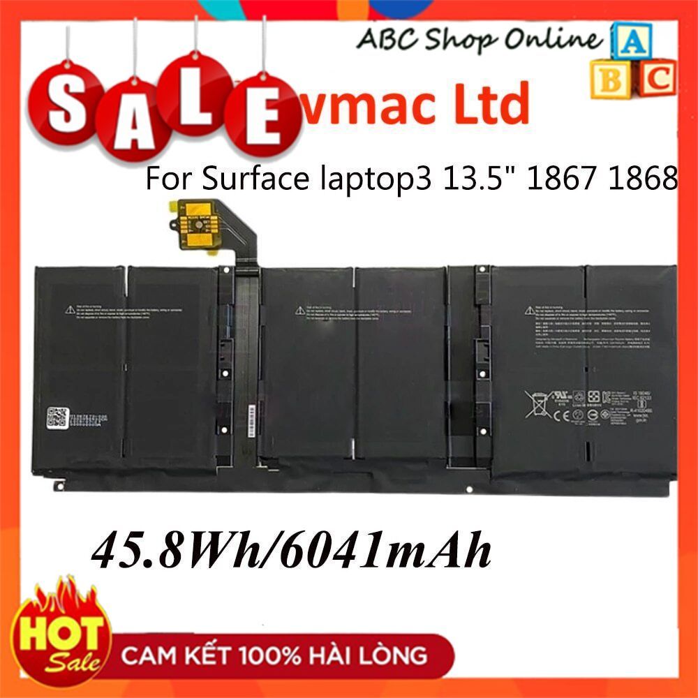 Pin Laptop Microsoft Surface Laptop 3 13.5 1867 1868 DYNT02 G3HTA052H