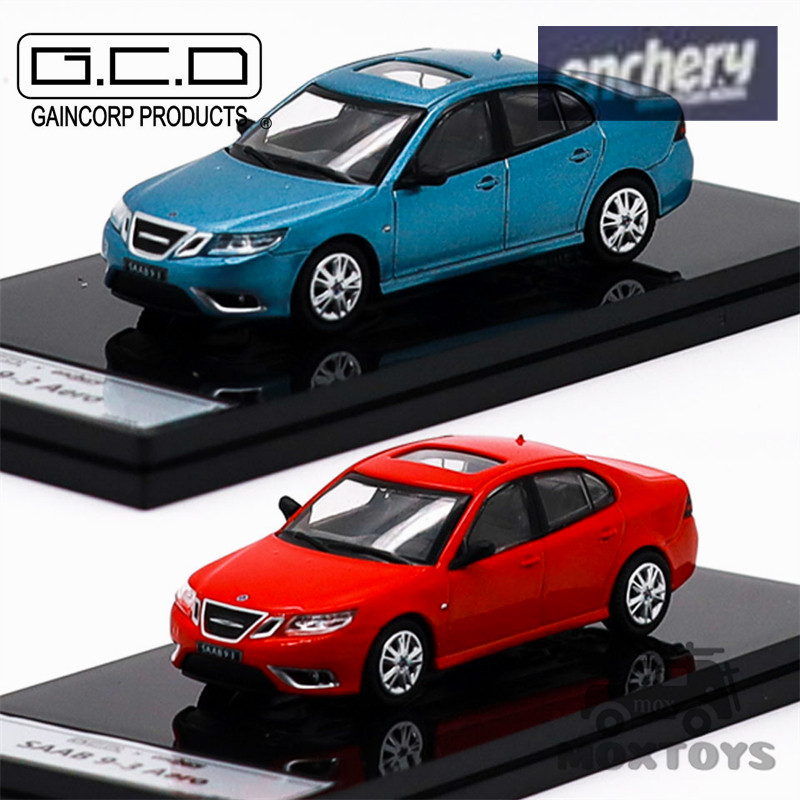GCD x Enchery 1: 64 Saab 9-3 Aero Sedan 2008 LHD Diecast Model Car