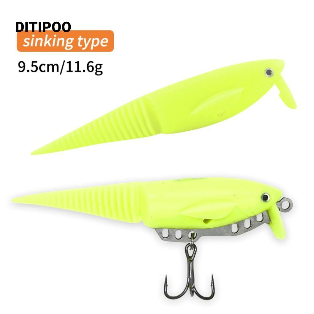 DITIPOO Swim Bait Crankbaits - Mồi Câu Minnow Nổi/Chìm, 9,5cm, Trông Y Hệt Cá Thật, Phù Hợp Cho Câu 