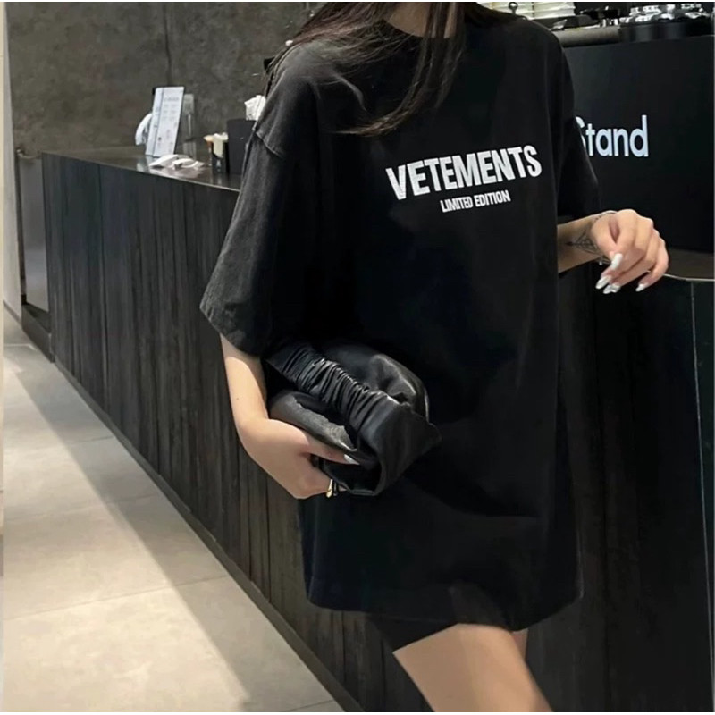 Áo thun Cotton cỡ lớn Vetements Unisex