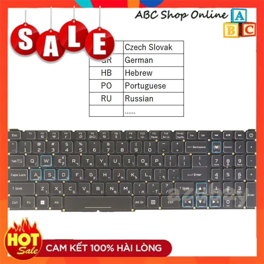 Bàn Phím Laptop Acer Predator PH315-55 PH315-55-717X PH315-55-70ZV Led RGB