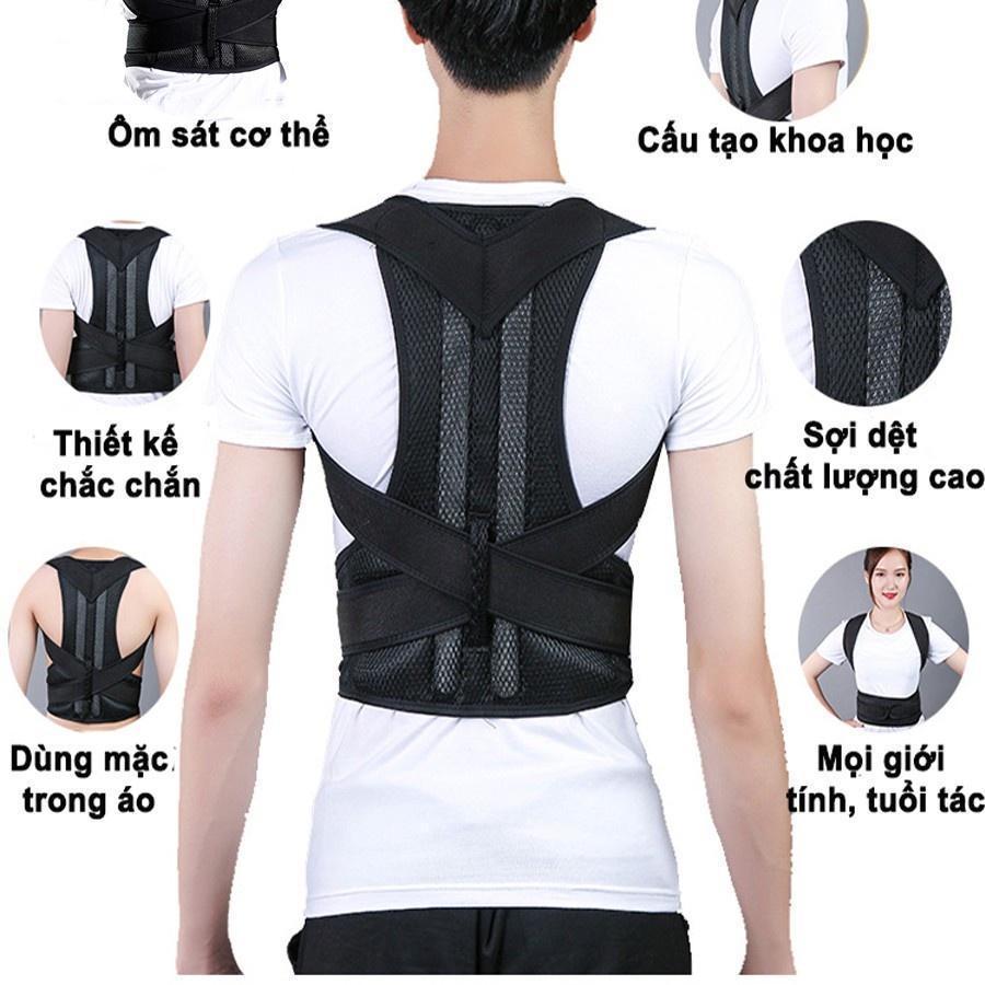Đai Chống Gù Thông Minh Cho Dân Văn Phòng Điều Chỉnh Tư Thế Ngay Giảm Đau Lưng Vai Nhanh Chất Lưới 3D Siêu Thoáng