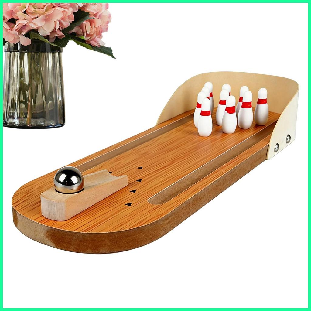 Để bàn Bowling Đồ chơi để bàn Hoạt động giải trí gia đình Bàn gỗ Mini Bowling Set cho gia đình trong