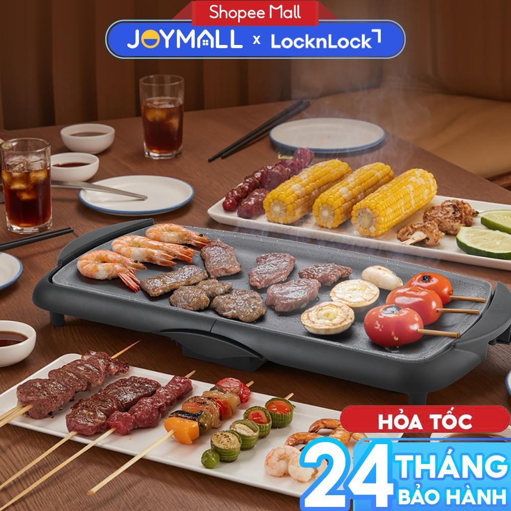 Bếp Nướng Điện LocknLock Electric Grill Pan EJG262BLK 2000W, Hàng Chính Hãng, Có Tay Cầm - JoyMall