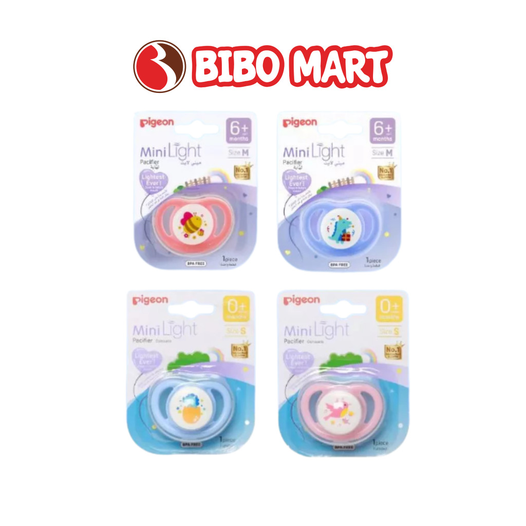 Ti ngậm đơn MiniLight Pigeon chất liệu silicon mềm cao cấp cho bé 0-12 tháng size S, M - Nimo