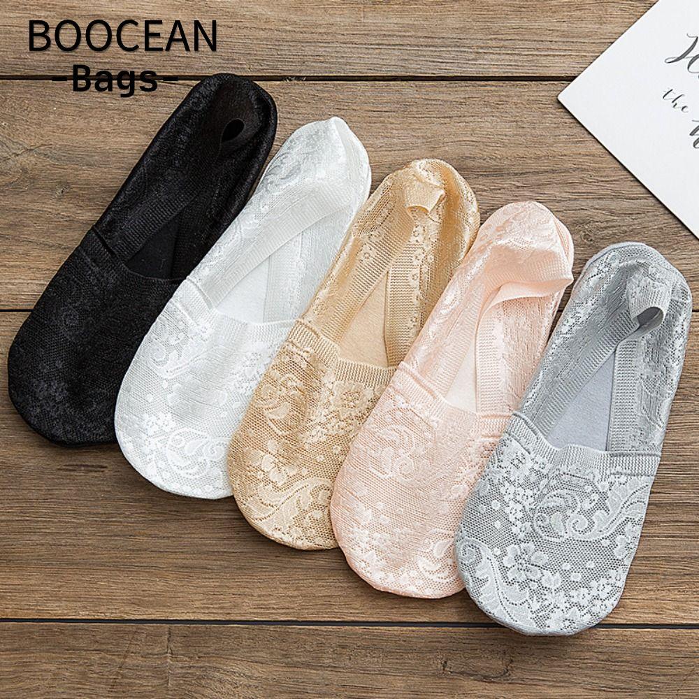 Tất Vô Hình Cổ Thấp BOOCEAN, Tất Ngắn Tất Nữ Ren Thuyền Tất, Tất Ren Thoáng Khí Mùa Hè Chống Trơn Tr