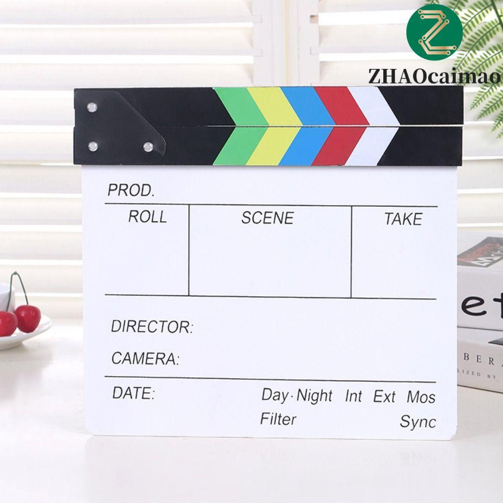 ZHAOCAIMAO Regisseur Scene Clapperboard, Acrylic Prop Đạo cụ chụp ảnh Ban Regisseur, Đồ trang trí ch