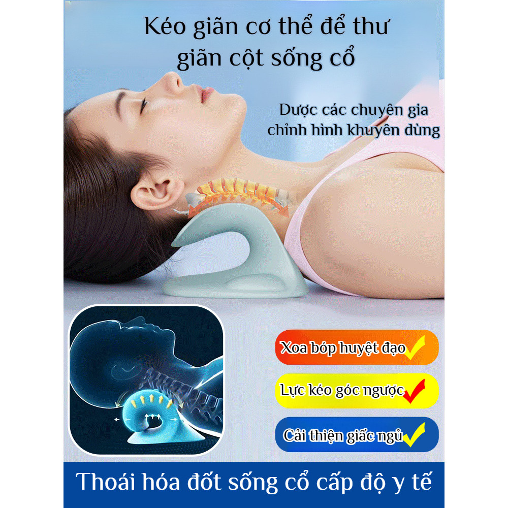 【Giảm Đau Cổ Tức Thì】Gối Massage Cổ Chỉnh Hình SL Thiết Kế Ergonomic/Neck Pain/Chiropractic Pillow/O