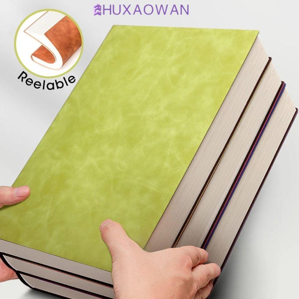 Sổ tay dày ZHUXAOWAN A4, Dòng ngang 200 trang Sổ tay lớn, Dòng Notepad họp A4 / Bìa PU lớn trống Nhậ