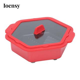 Lò nướng lò vi sóng Ioensy, Máy làm bánh Sandwich, Dụng cụ nhà bếp, Nướng chống dính cho bánh quế, Món tráng miệng và pizza bên trong