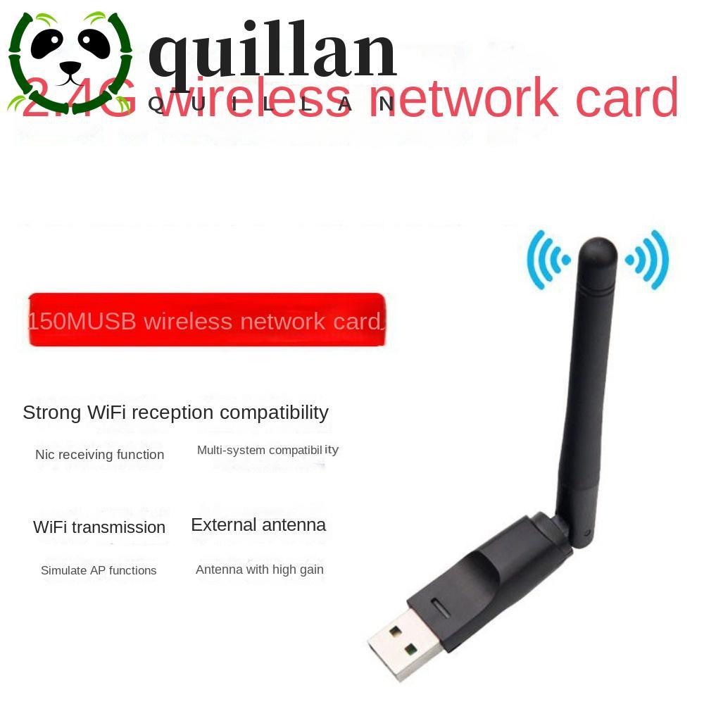Thẻ mạng QUILLAN 150Mbps MT7601, Bộ chuyển đổi Wifi USB Wi-fi Dongle USB 150Mbps, Bộ thu Wifi hiển t