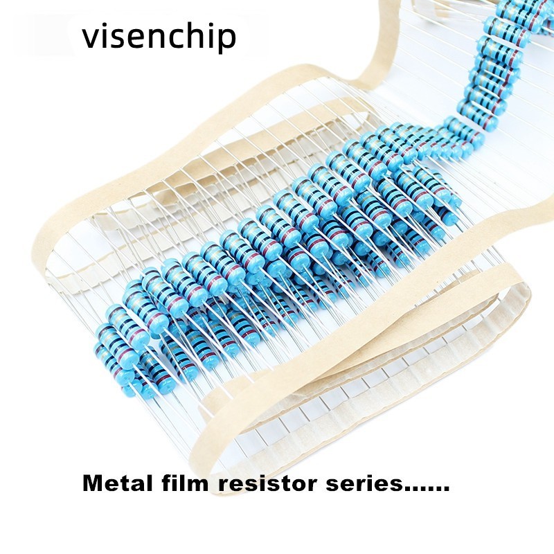 100 Chiếc Điện Trở Phim Kim Loại 1 / 4W 1 / 2W 1W 62K 68K 75K 82K 91K 100K 120K 150K 1% Ohm