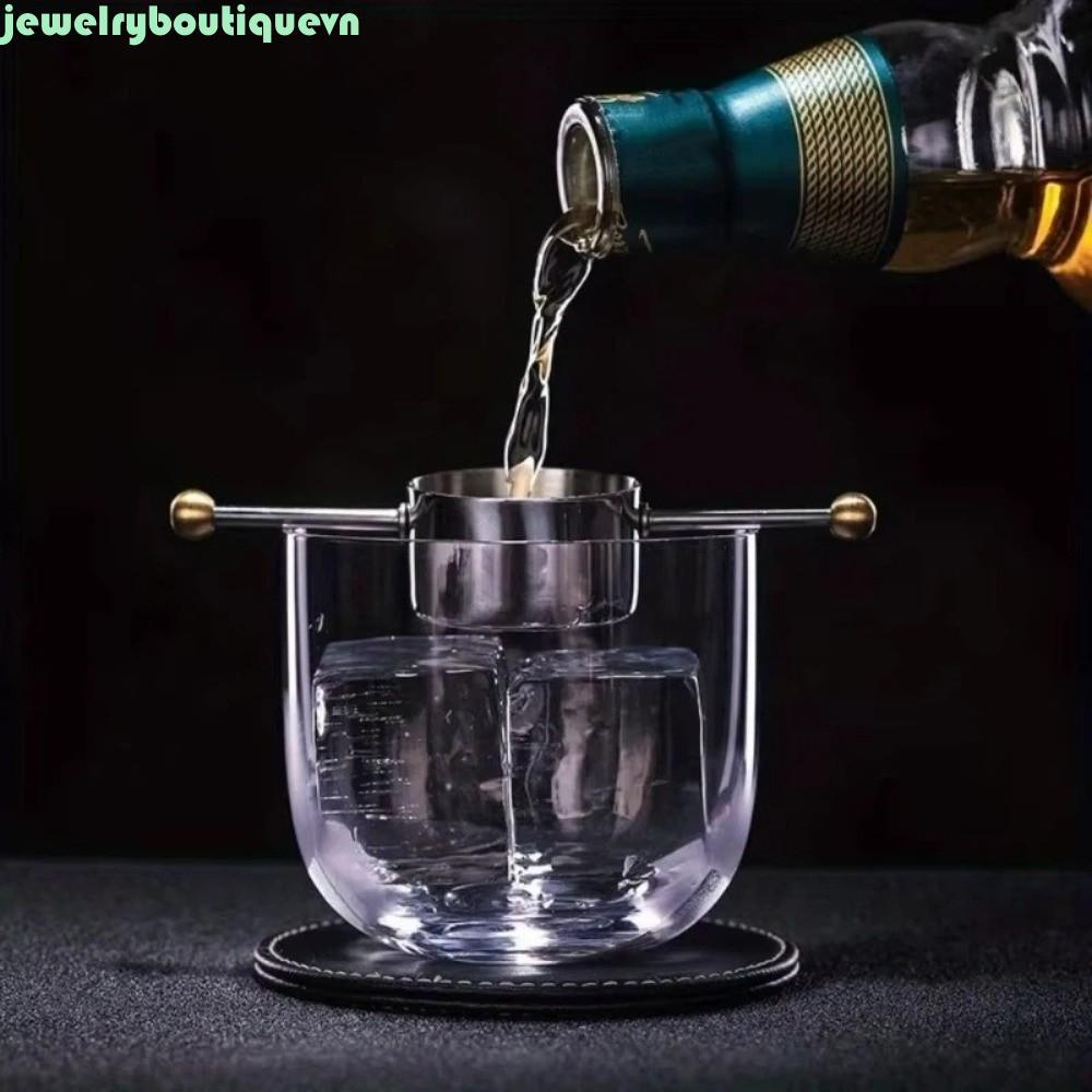 JEWE Bar Đo Cốc, Thép Không Gỉ Thiết Kế Hạt Đôi Cocktail Jigger, Craft Cocktail 30ml Thanh Dài Chuyê