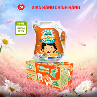 Sữa chua uống KUN vị cam thùng 24 túi x 110ml