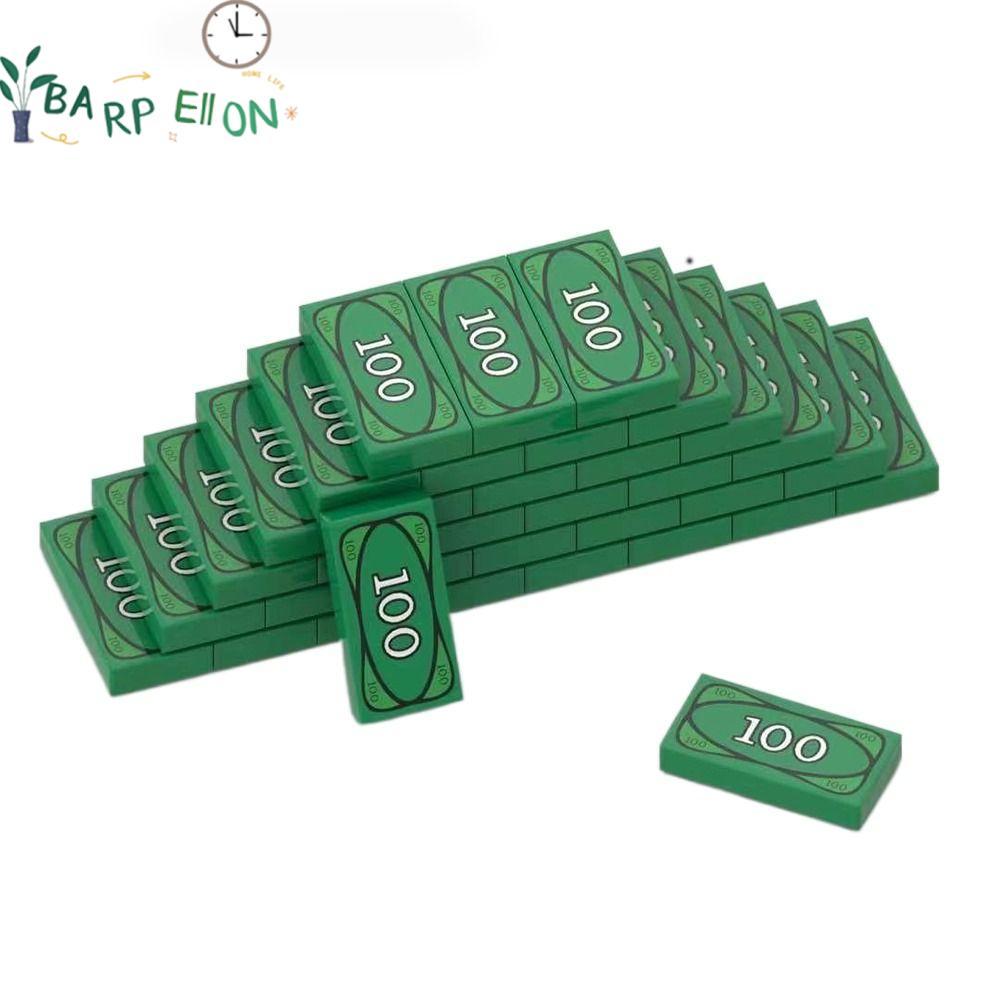 BARPELLON 20 Chiếc Nhỏ Khối Viên Phụ Kiện, Xanh Triệu Phú Khối Xây Dựng Đồ Chơi, Ngộ nghĩnh Tiền Đô 