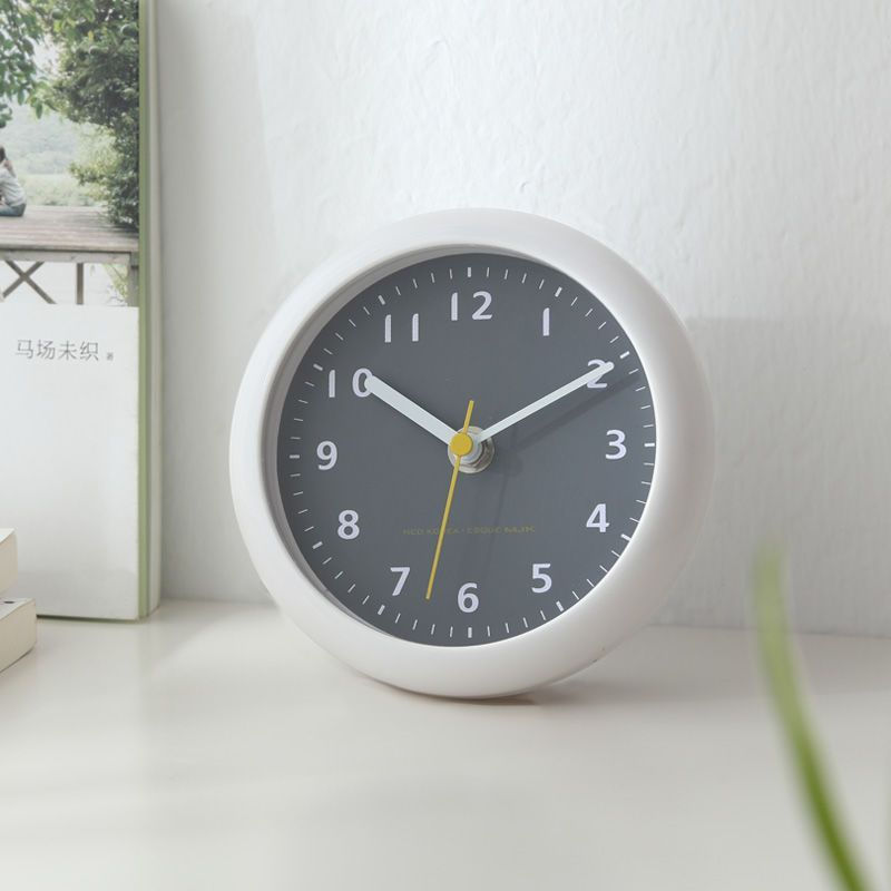 JUA Minimalist bathroom clock, waterproof suction cup clock, small timepiece, refrigerator and kitch