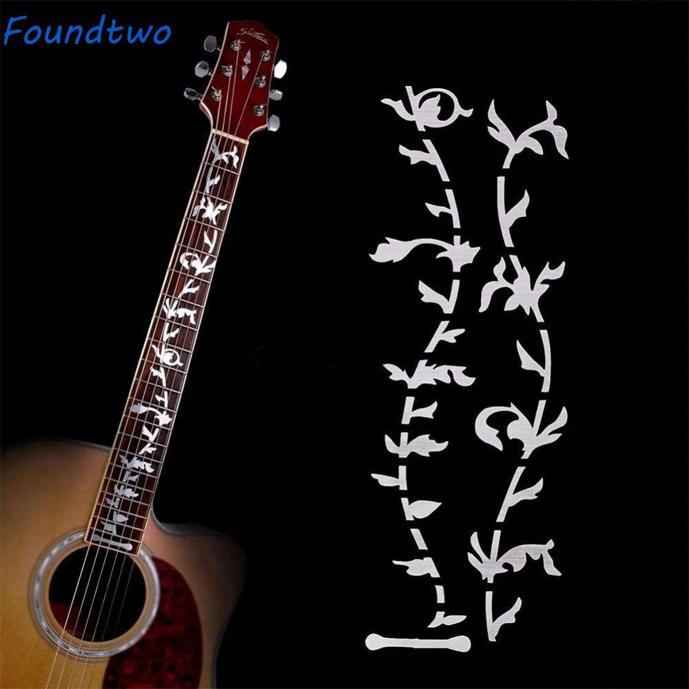 FOUNDTWO Cross Inlay Đề Can Nhạc Cụ Đàn Guitar Điện PET 22 Phong Cách Đàn Guitar Acoustic Guitar Inl