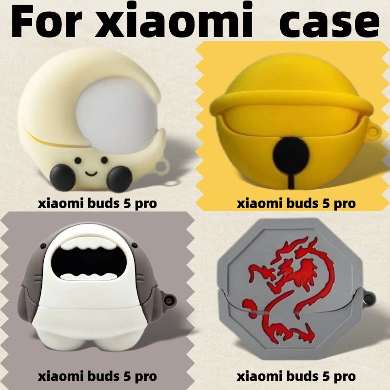 Dành Cho Xiaomi Buds 5 Pro Vỏ Tai Nghe Chống Sốc Xiaomi Buds 5 Pro Vỏ Silicon Chống Sốc
