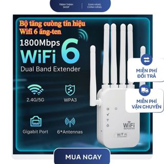 Bộ Kích Sóng Wifi 6 Râu 1800Mbps -  Khuếch Đại Wifi Xuyên Tường Tốc Độ Cao Ổn Định