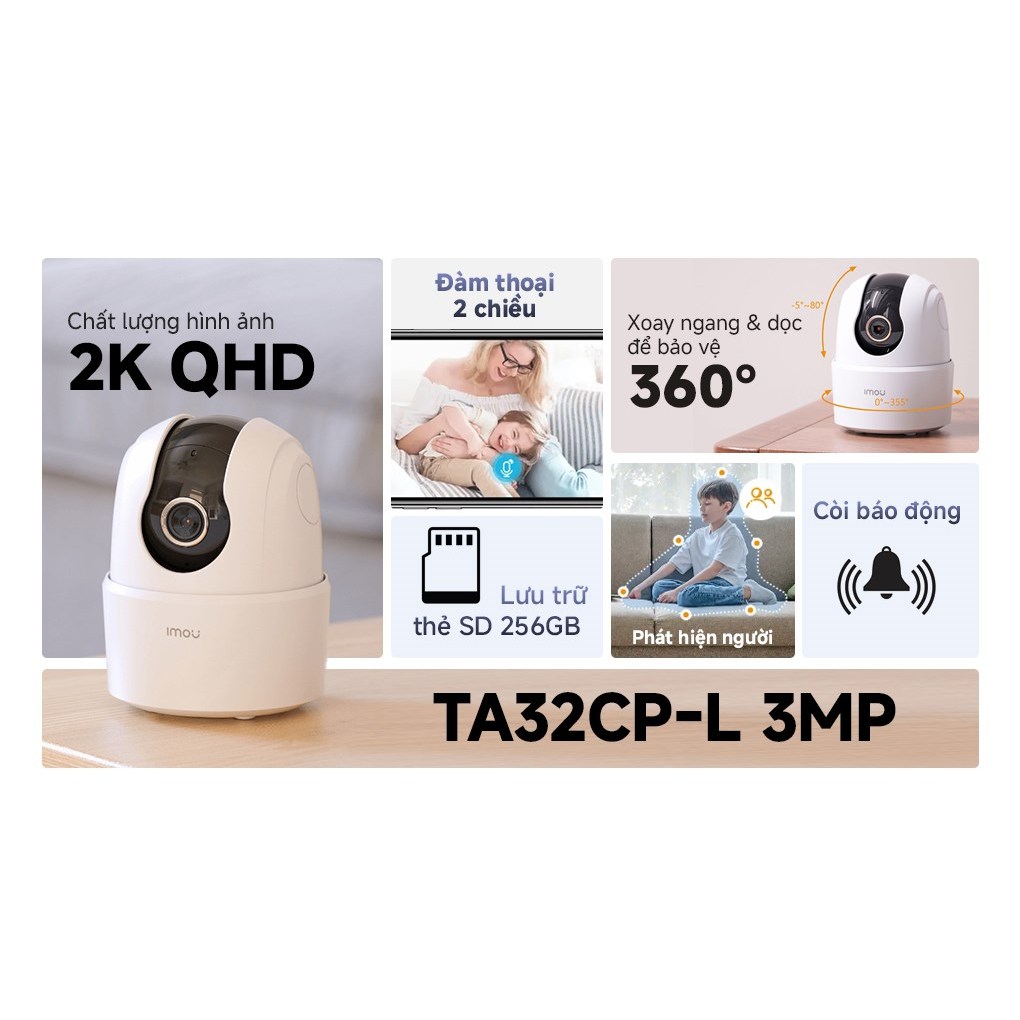 [Hỏa tốc] Camera IP 360 Độ IMOU TA32CP-L