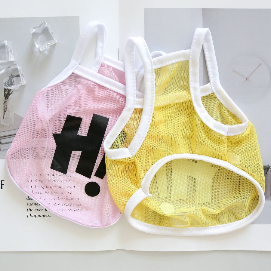 Cool Grid Pet Sling English Hi Print Cat Dog Universal Suit