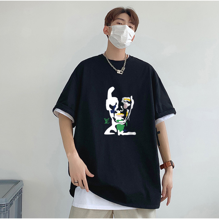 2026LV Đầu Xuân Phong Cách Mới Áo Thun Ngắn Tay Nam Nữ Nữ Cặp Đôi Cao Cấp Đi Lại Thường Ngày Đồng Bộ