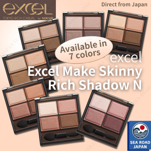 Excel Skinny Rich Shadow N Palette Eyeshadow-Tông màu nâu tự nhiên 7 màu