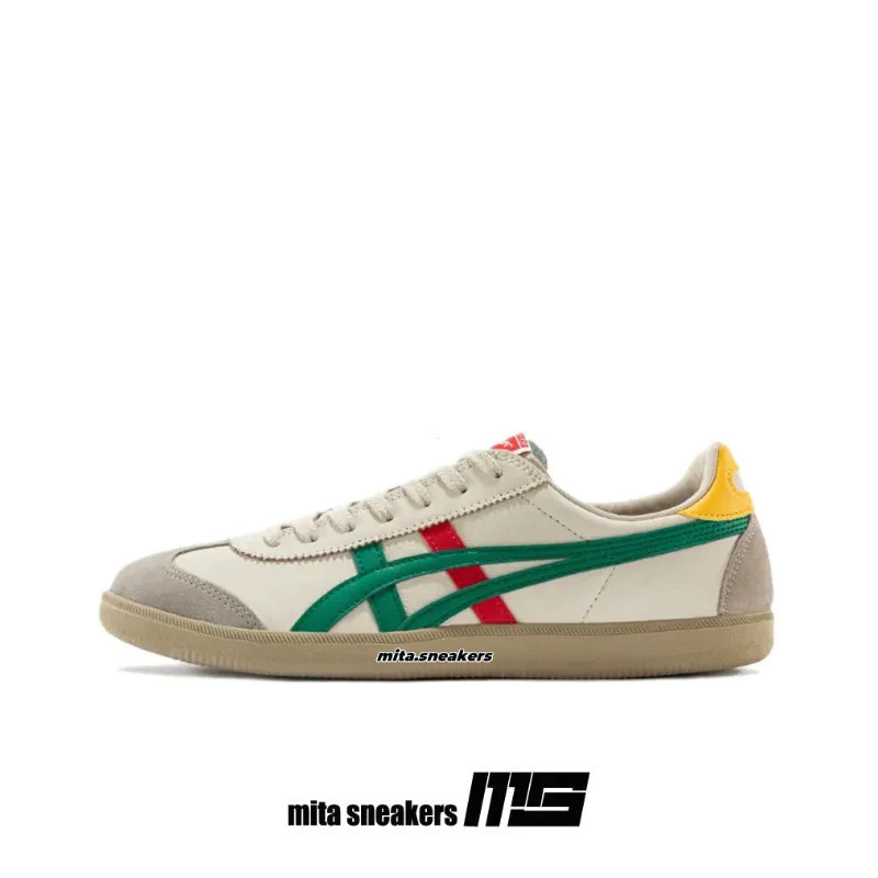 Onitsuka Tiger Tokuten Màu Be Xanh Đỏ Da Retro Đức Huấn Luyện Chống Trơn Trượt Giày Thể Thao Nam Nữ 
