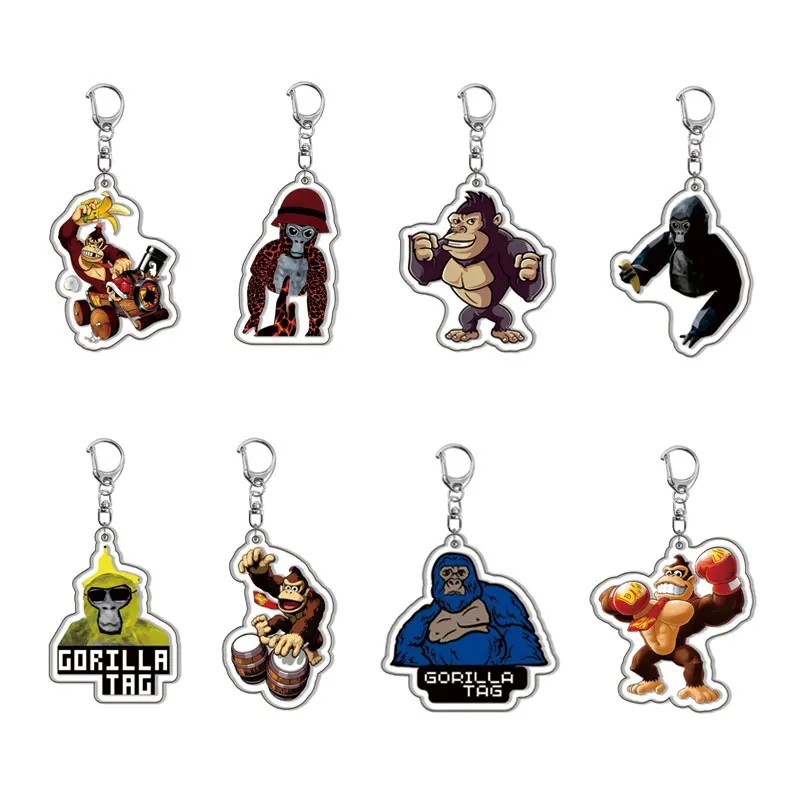 Móc khóa Gorilla Tag Monkey Chimp Jocko Acrylic Trong Suốt Trang Trí Balo Điện Thoại Phụ Kiện Game A