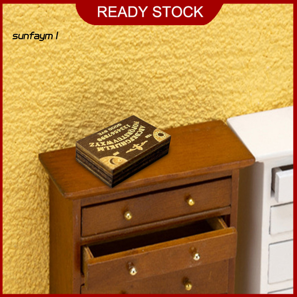 SUNFA Thu Nhỏ Ouija Ban Vintage Spirit Board Thiết Kế Vintage Thu Nhỏ Ouija Spirit Board Có Ngăn Kéo