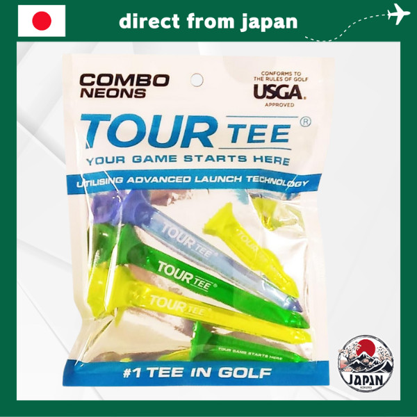 Tour Tee Combo Neon Golf Tees – Durable Rubber & Polycarbonate, for Drive Accuracy
