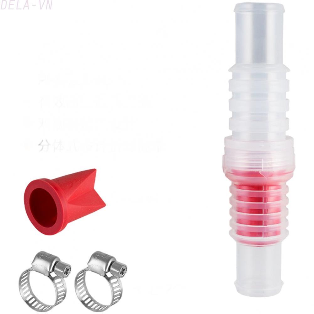 Transparent Inline One Way Check Valve PP Material Leakproof Dual Size Fitting#DELA