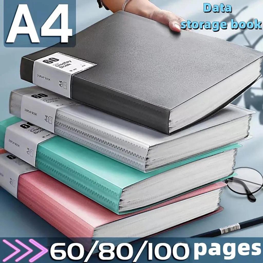 Thư mục lưu trữ 60Page A4 - Bền bỉ & Thời trang với bảng điều khiển trong suốt