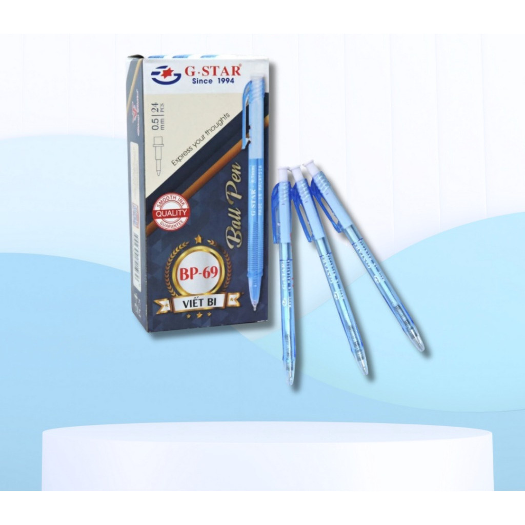 Hộp 24C Bút bi G-Star BP-69 mực xanh - Đại Sỉ