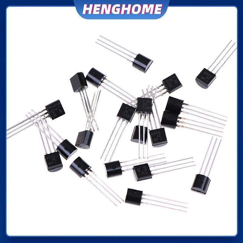 HENGHOME 20 CÁI 2N5088 TO-92 Bộ ba tuyến nội tuyến Chất bán dẫn riêng biệt HENGHOME