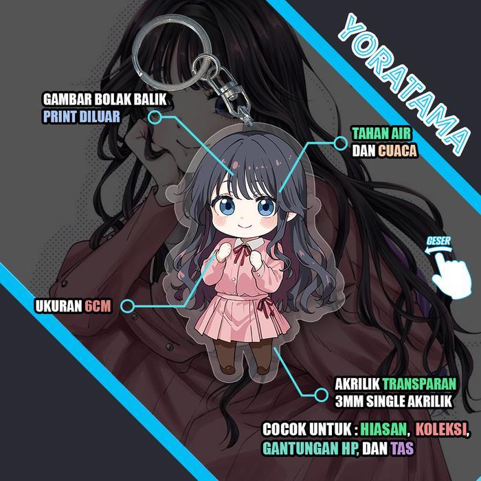 Gantungan Kunci Kaoru Hana wa Rin to Saku Kaoruko, Keychain Anime Lucu - Kaoruko A