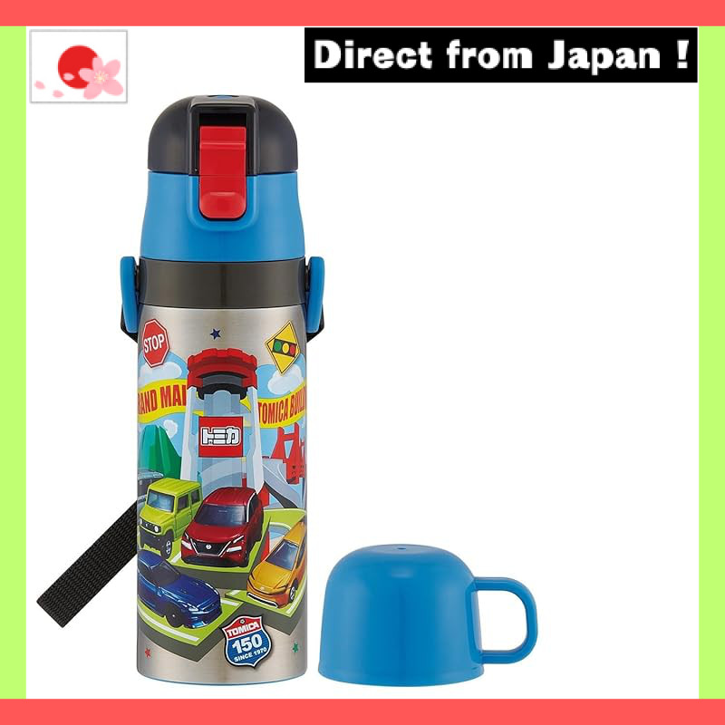 Skater Kids Stainless Steel Water Bottle - 2-Way Drink & Lightweight Sports Bottle (Various Designs)