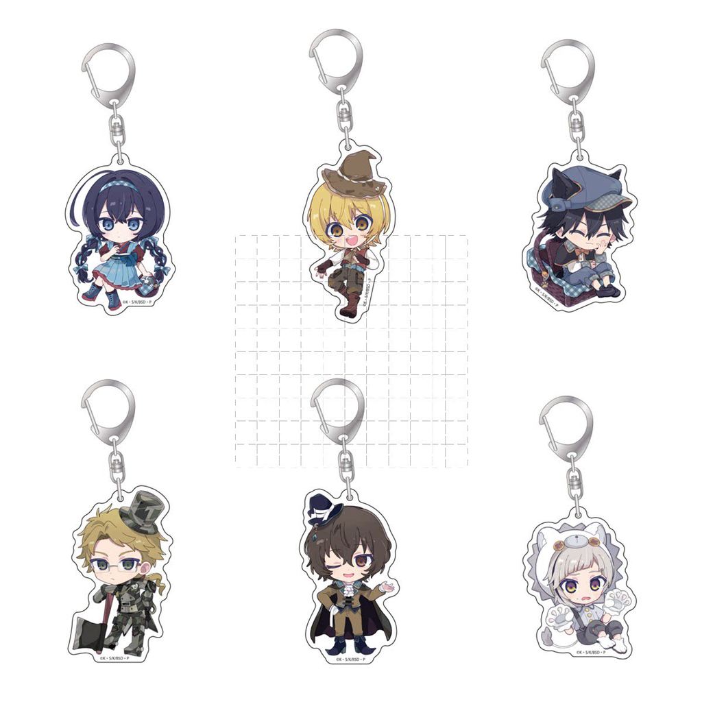 Anime Bungo Đi Lạc Chó Acrylic Móc Khóa Búp Bê Izumi Kyouka Kunikida Doppo Dazai Osamu Cosplay Quà T
