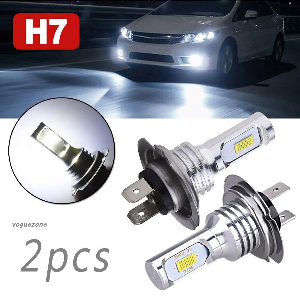 #VOGUEZ#LED Headlights 2Pcs DC 12-24V Replacement Set Dustproof H7 Waterproof Auto