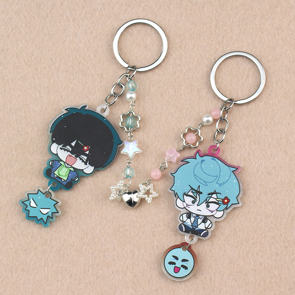 Anime ALIEN STAGE IVAN & TILL Cosplay Keychain Unisex Acrylic Bag Pendant Kawaii Couple Key