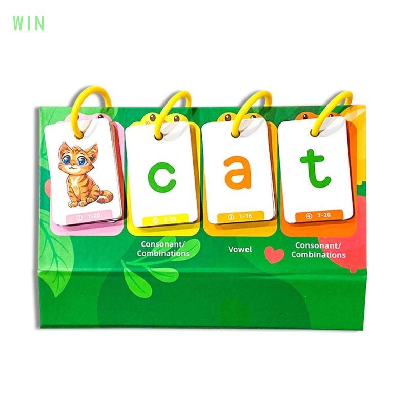 Biểu đồ lật WIN Phonics Câu giáo dục Xây dựng Flashcards cho trẻ mẫu giáo
