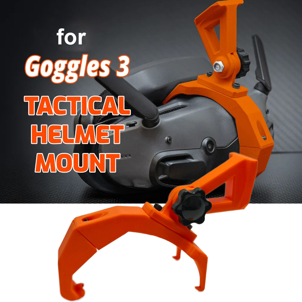 Bộ chuyển đổi gắn mũ bảo hiểm in hình PETG 3D cho DJI Goggles 3, Tương thích với mũ bảo hiểm chiến t