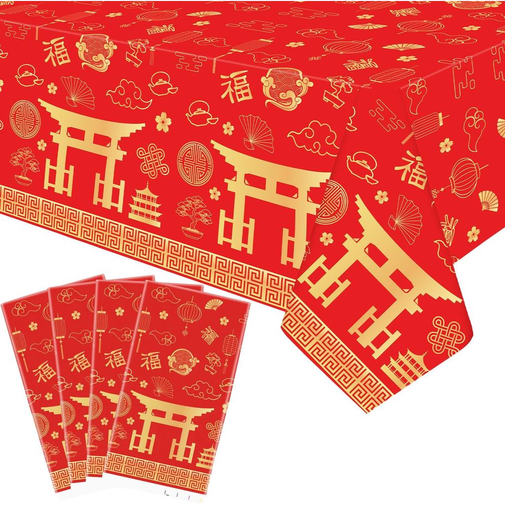 4 Gói Khăn Trải Bàn Tiệc Hibachi - Trang Trí Tiệc Hibachi Nhật Bản, Khăn Trải Bàn Hibachi Nhật Bản, 