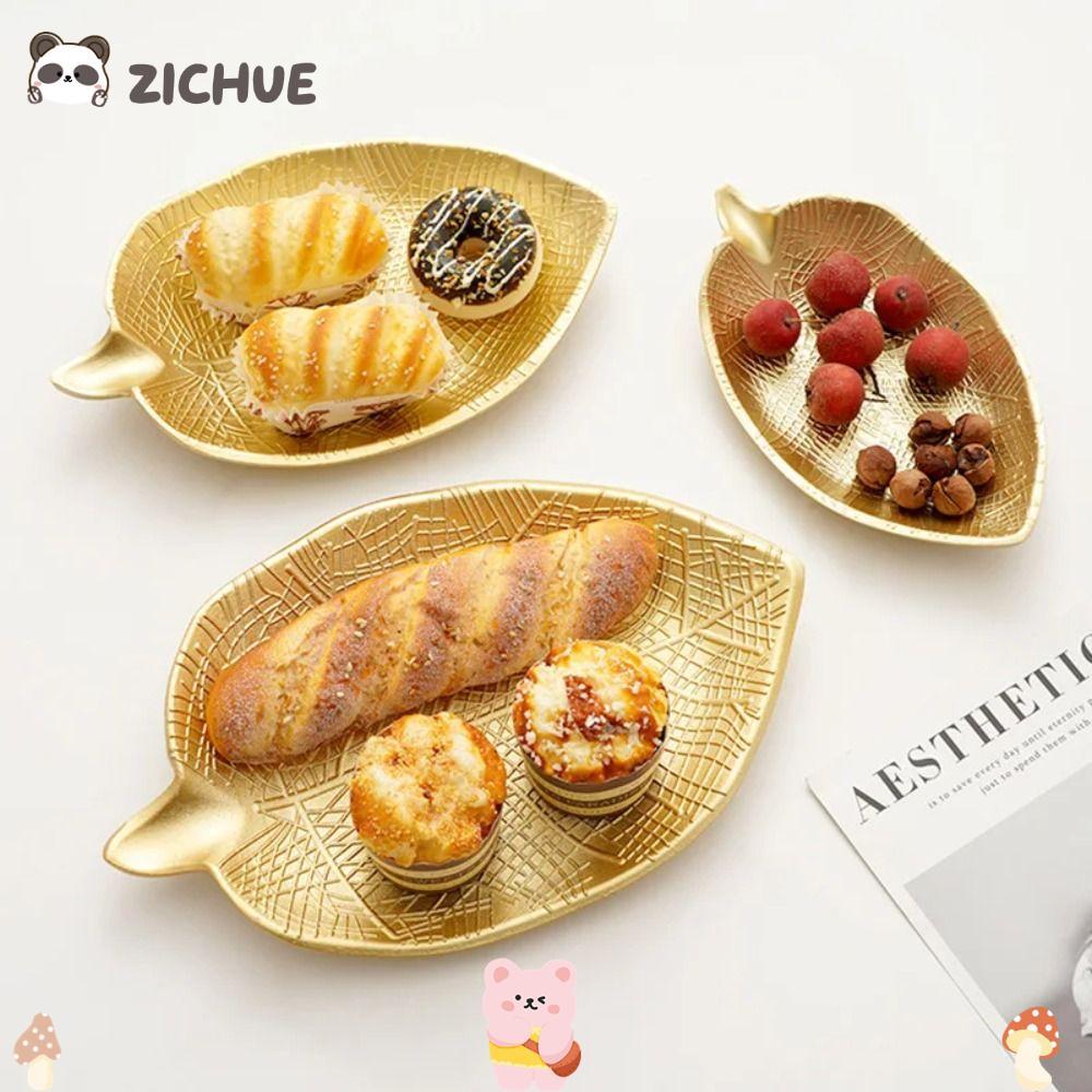 Khay đựng thức ăn ZICHUE, Khay trang sức dạng lá dứa, Khay đựng đồ ăn nhẹ trái cây Bắc Âu Khay đựng 
