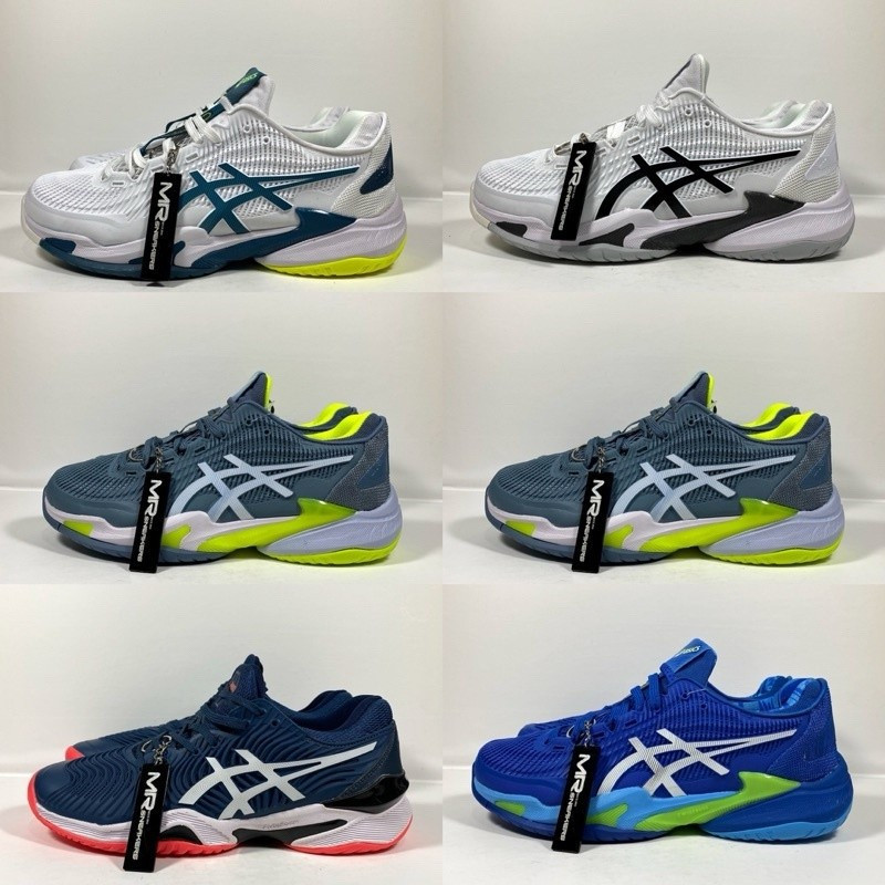 Bán giày tennis Asics court FF3 Novak Djokovic "Grey green highlighter" N9J0