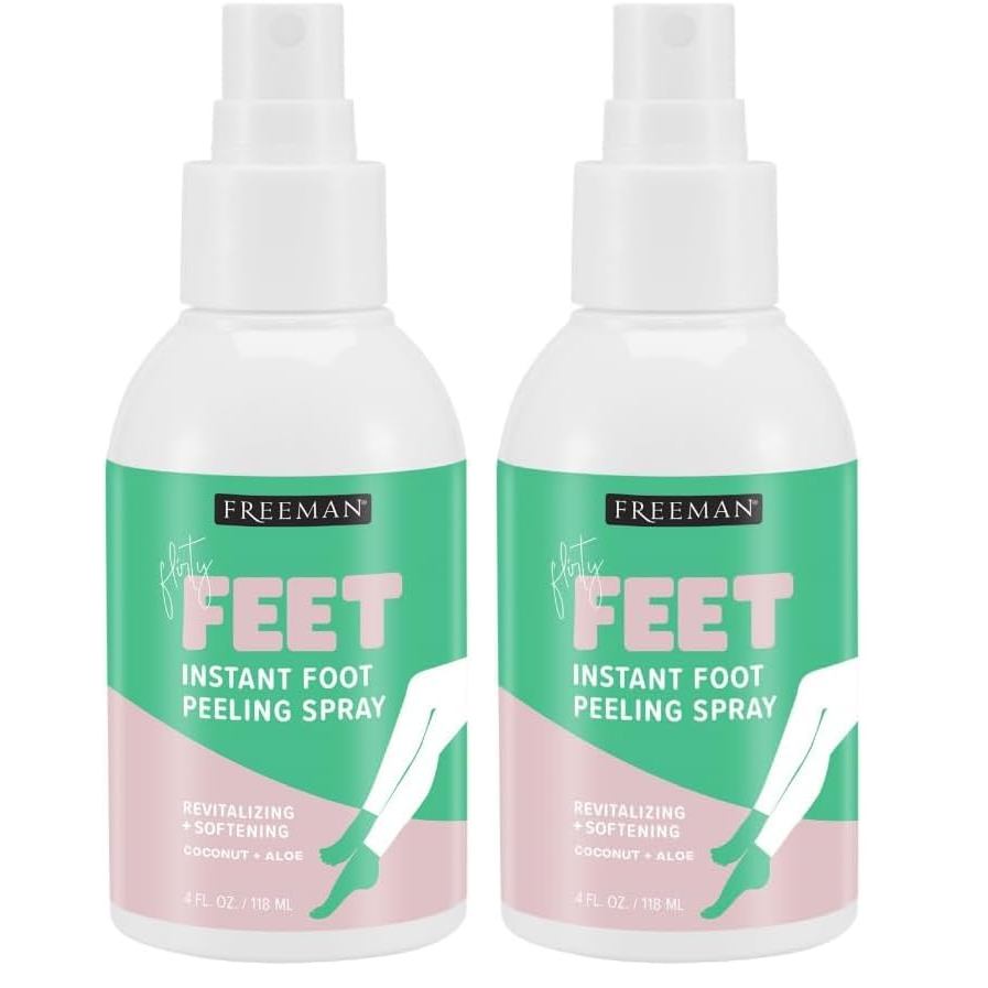 Freeman Flirty Feet Coconut and Aloe Instant Peeling Foot Spray, Softening Foot Peel Mask Tẩy tế bào
