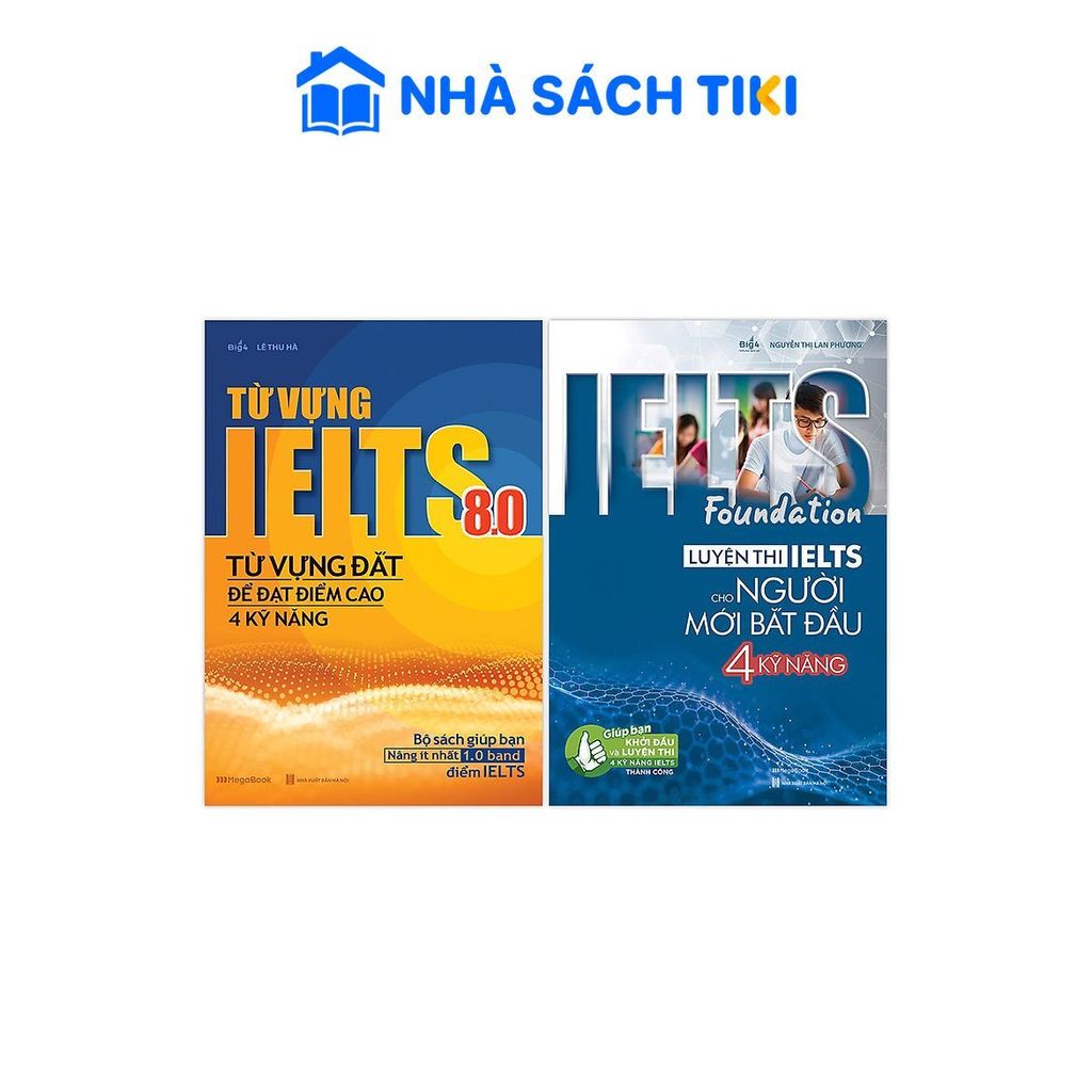 Sách Combo IELTS Foundation và Từ vựng IELTS 8.0 - Megabook
