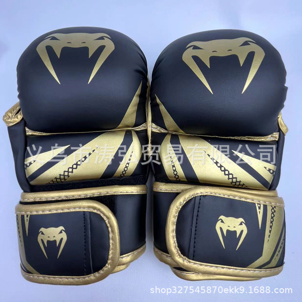 【Ready Stock】 Boxing Glove Half Finger Boxing Gloves Sanda Thickened Adult Gloves Punching Bag Sandb